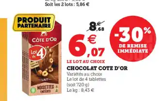 Hyper U Chocolat Cote D'or offre