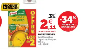 Hyper U Soupe Knorr offre