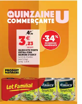 Hyper U Haricots Verts Extra-Fins Ranges D'aucy offre