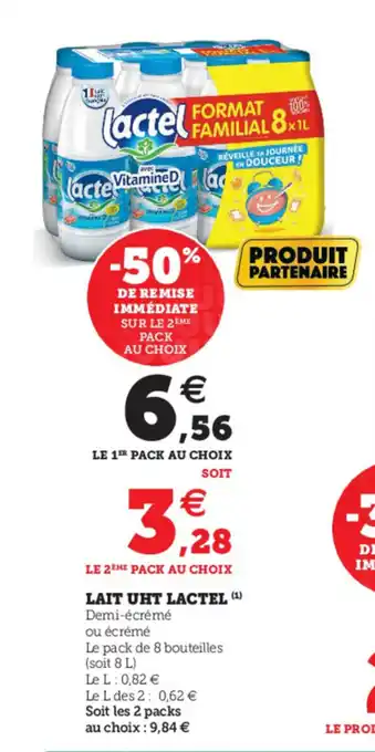 Hyper U Lait Uht Lactel offre