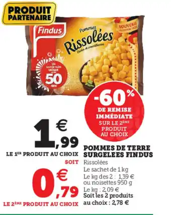 Hyper U Pommes De Terre Surgelees Findus offre