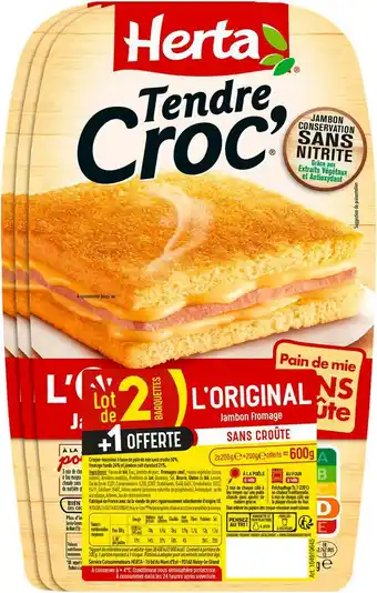Match Herta croque monsieur offre