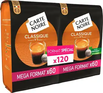 Match Carte noire dosettes souples de café offre