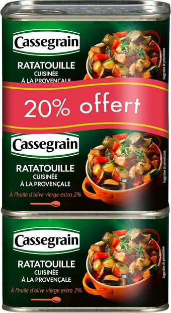 Match Cassegrain légumes cuisinés à la provençale offre