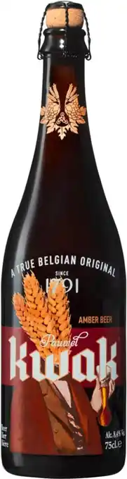 Match Kwak bière ambrée offre