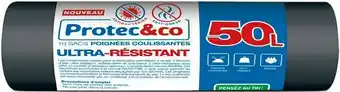 Match Protec&co sacs poubelles ultra résistant à liens coulissants anti -bactérien et anti odeur offre