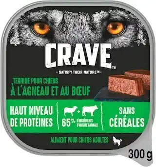 Crave barquette en terrine pour chiens