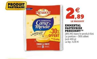 U Express President emmental pasteurise offre