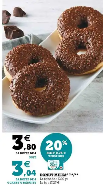 U Express Milka donut offre
