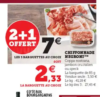 Hyper U Chiffonnade Negroni offre