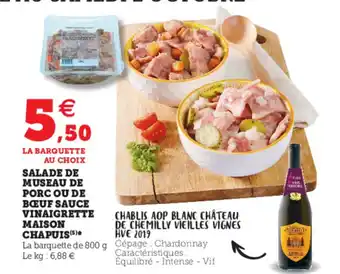 Hyper U Salade De Museau De Porc Ou De Boeuf Sauce Vinaigrette Maison Chapuis offre