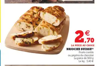 Hyper U Brioche Suisse offre