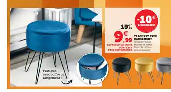 Hyper U Tabouret Avec Rangement offre