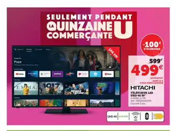 Hyper U Téléviseur Led UHD 4K 58 offre