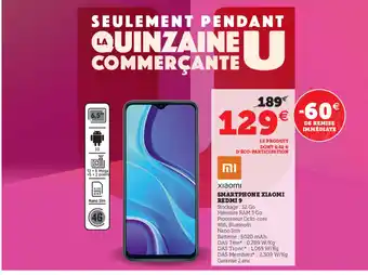 Hyper U Smartphone Xiaomi Redmi 9 offre