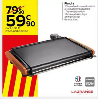 Carrefour Market Plancha Lagrange offre