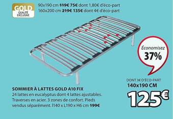 JYSK Sommier à Lattes Gold A10 Fix offre