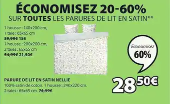 JYSK Parures De Lit En Satin Nellie offre