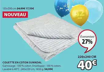 JYSK Couette En Coton Sunndal offre