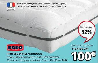 JYSK Protège-matelas Dodo 30 offre