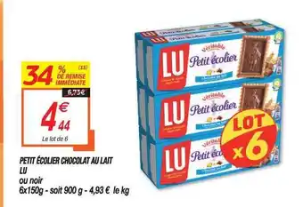 Netto Petit écolier Chocolat Au Lait Lu offre
