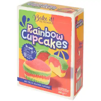 Action Préparation pour cupcakes licorne/arc-en-ciel Bake it!