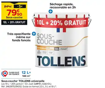 Castorama TOLLENS Sous-couche* universelle offre