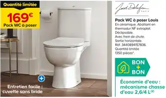 Castorama Jacob Delafon Pack WC à poser Louis offre