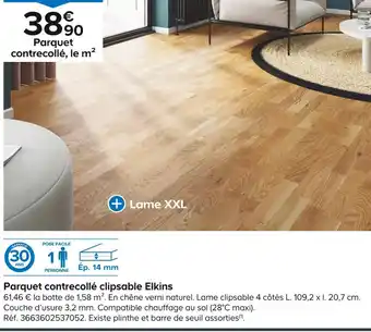 Castorama GoodHome Parquet contrecollé clipsable Elkins offre