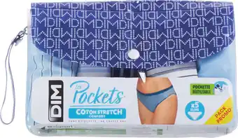 Carrefour DIM Slips Pockets coton trousse x5 offre