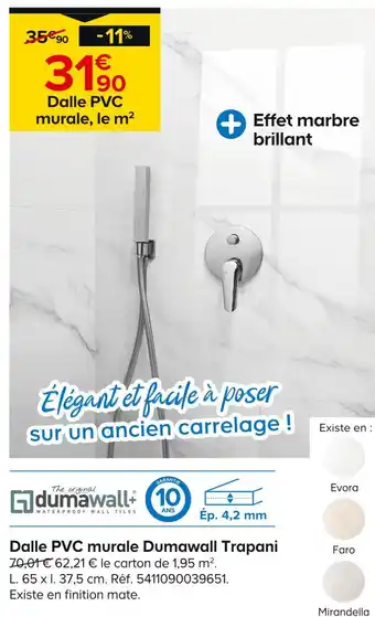 Dumawall Dalle PVC murale Dumawall Trapani