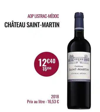 Nicolas CHÂTEAU SAINT-MARTIN AOP LISTRAC-MÉDOC offre