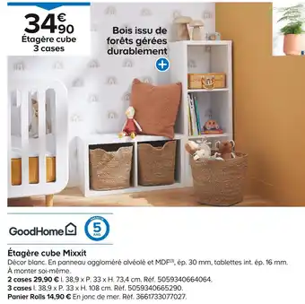 Castorama GoodHome Étagère cube Mixxit offre