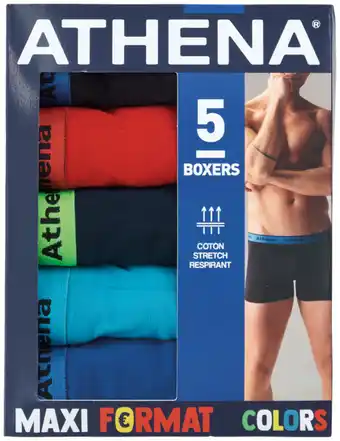 Carrefour ATHENA Boxers homme Maxi pack offre