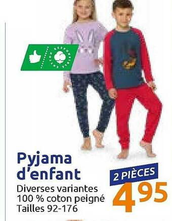 Action Pyjama D'enfant offre