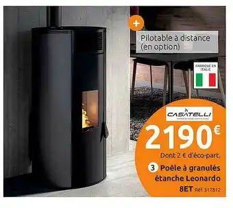 Poêle à Granulé étanche Leonardo 8et Casatelli