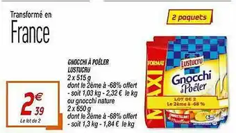 Netto Gnocchi à Poêler Lustucru offre
