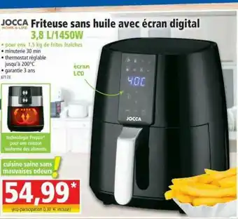 Norma Friteuse Sans Huile Avec écran Digital 3,8l-1450w Jocca offre