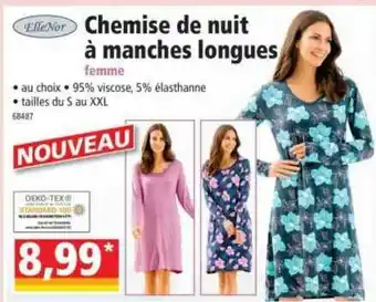 Norma Chemise De Nuit à Manches Longues Femme Ellenor offre