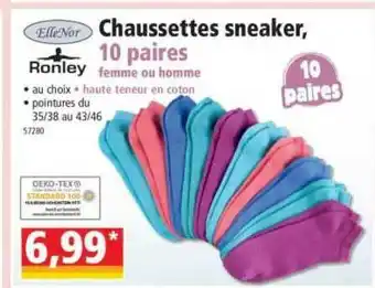 Chaussettes Sneaker, 10 Paires Ellenor