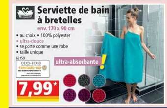 Norma Serviette De Bain à Bretelles offre