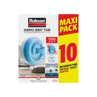 Carrefour Market RUBSON Maxi pack lot de 10 recharges tabs neutre Aéro 360° offre