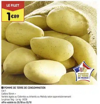 Leader Price Pomme de terre de consommation offre