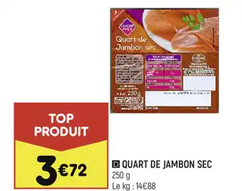 Leader Price Quart de jambon sec offre