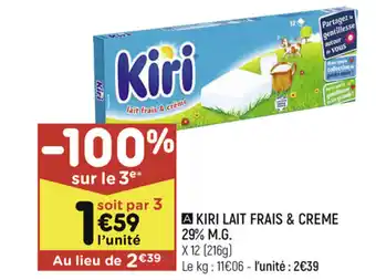 Leader Price Kiri lait frais & creme offre