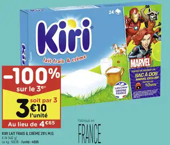 Leader Price Kiri lait frais & créme offre