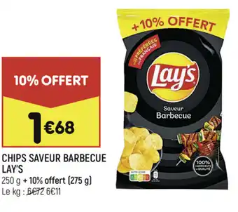 Leader Price Chips saveur barbecue lay's offre