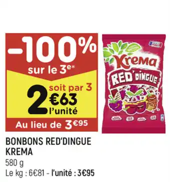 Leader Price Bonbons red'dingue krema offre