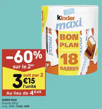 Leader Price Kinder maxi offre