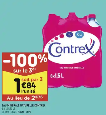 Leader Price Eau minérale naturelle contrex offre